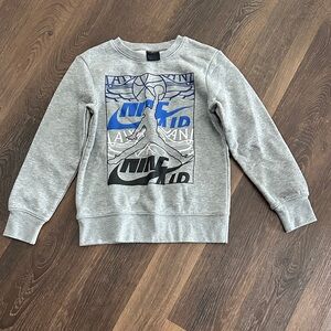 Nike Gray Sweatshirt with Blue Graphic